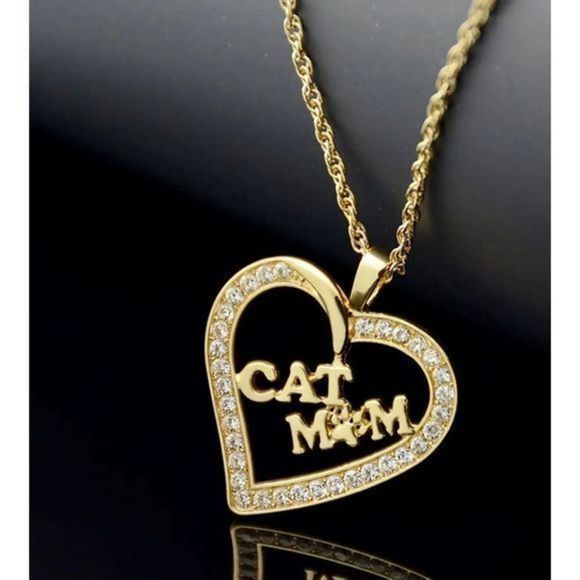 CAT MOM GOLD NECKLACE - Picture 3 of 6